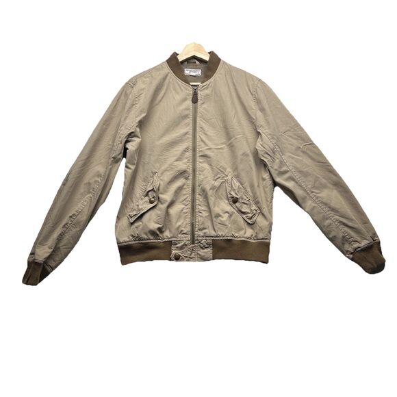 VTG Wallace & Barnes Zip Up Bomber Jacket Adult Size S Small Brown Outdoors Mens - Picture 1 of 11
